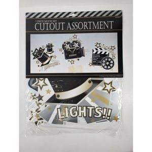 3 Piece movie set cutout assortment amscan 3-13 in x 13 in